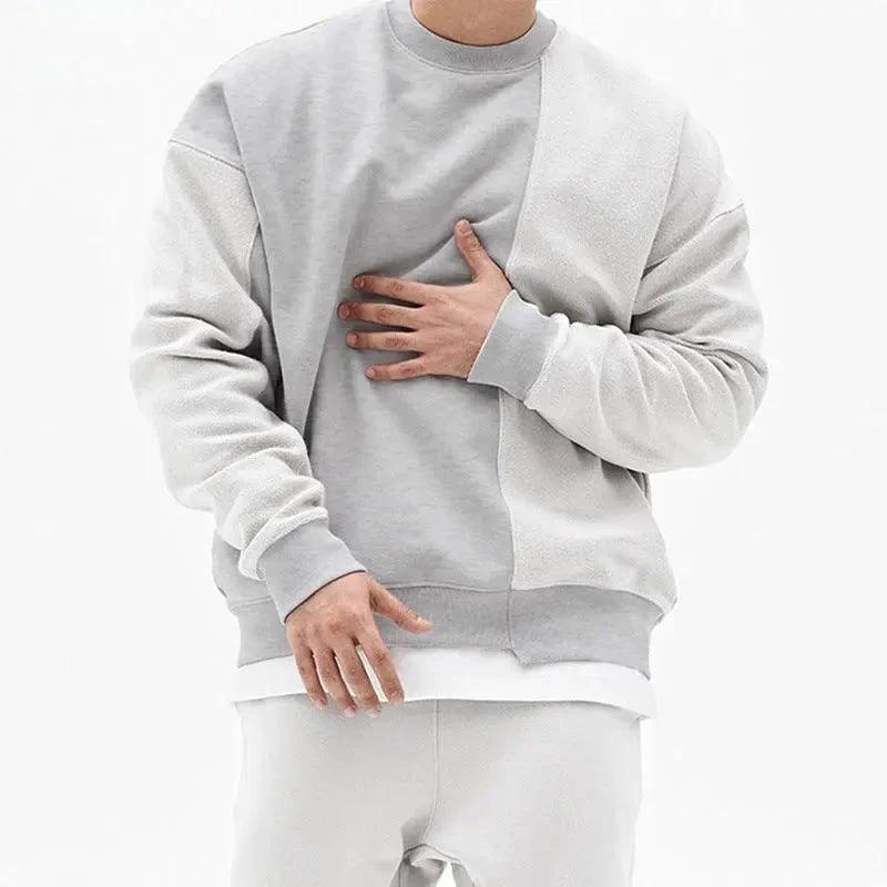 Pull en tricot à col rond ample pour hommes