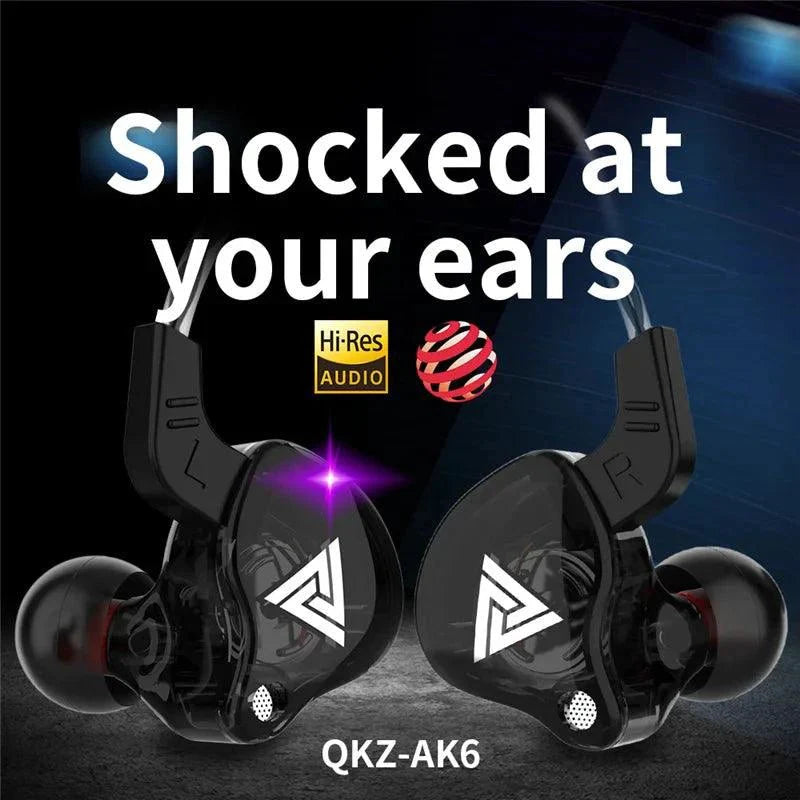 Auriculares con cable QKZ AK6 HiFi - Sonido premium con micrófono