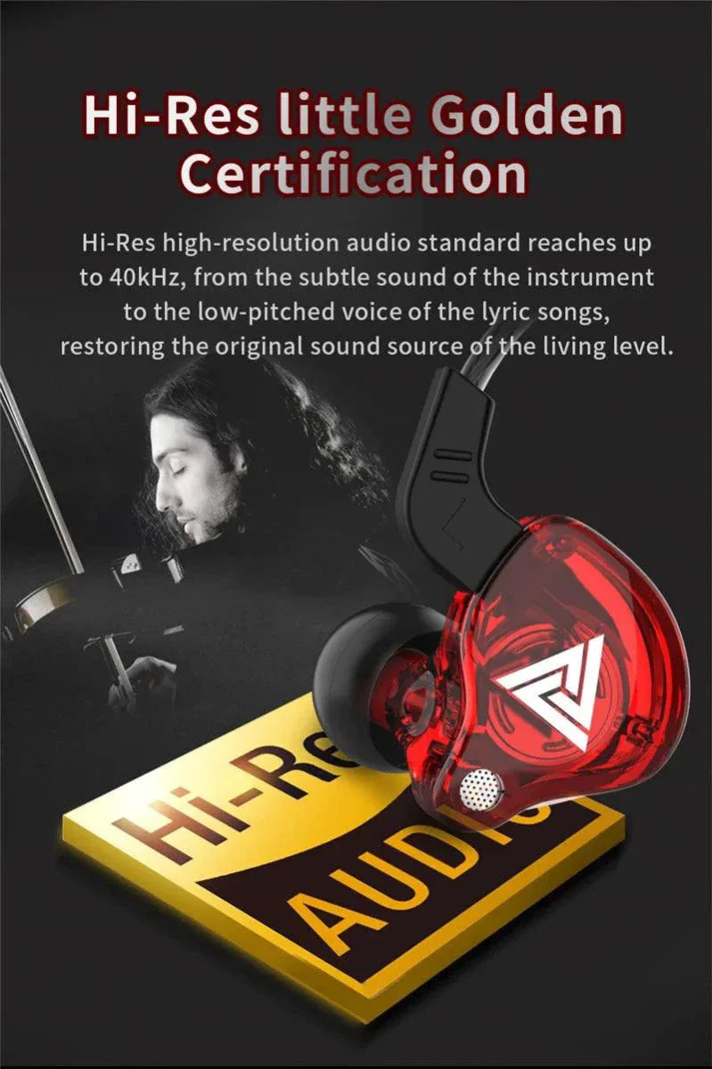 Auriculares con cable QKZ AK6 HiFi - Sonido premium con micrófono