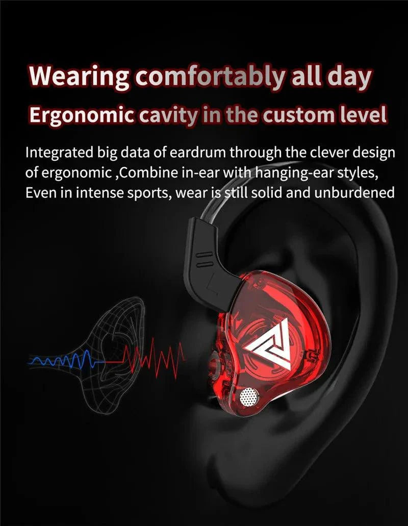 Auriculares con cable QKZ AK6 HiFi - Sonido premium con micrófono