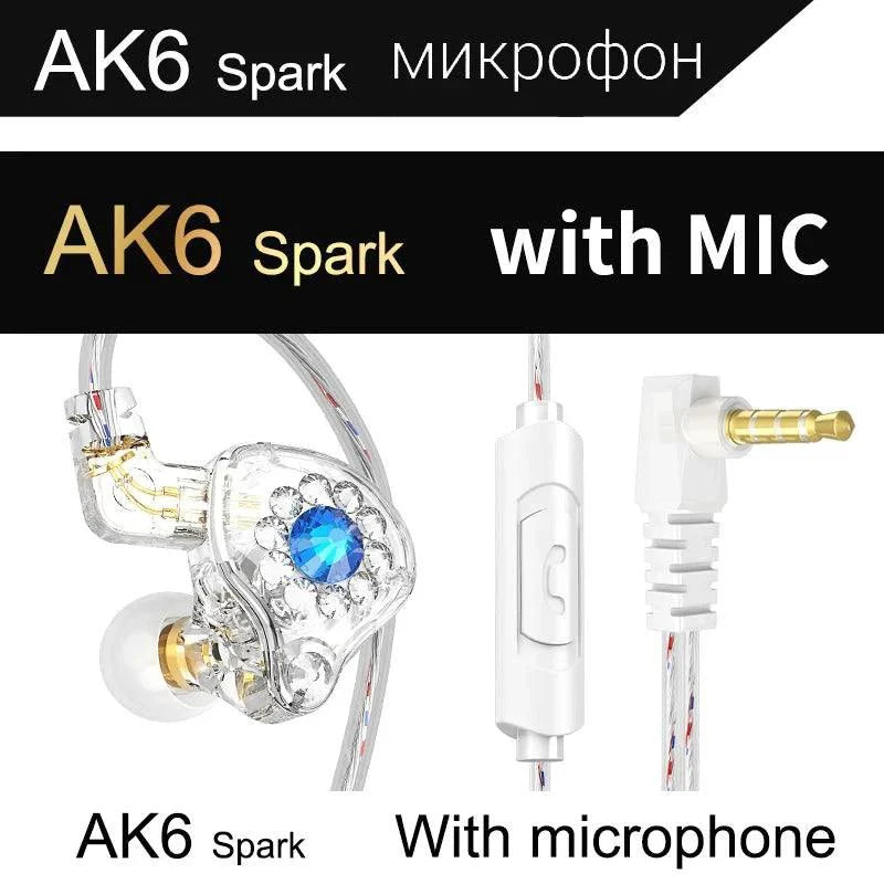 Auriculares con cable QKZ AK6 HiFi - Sonido premium con micrófono