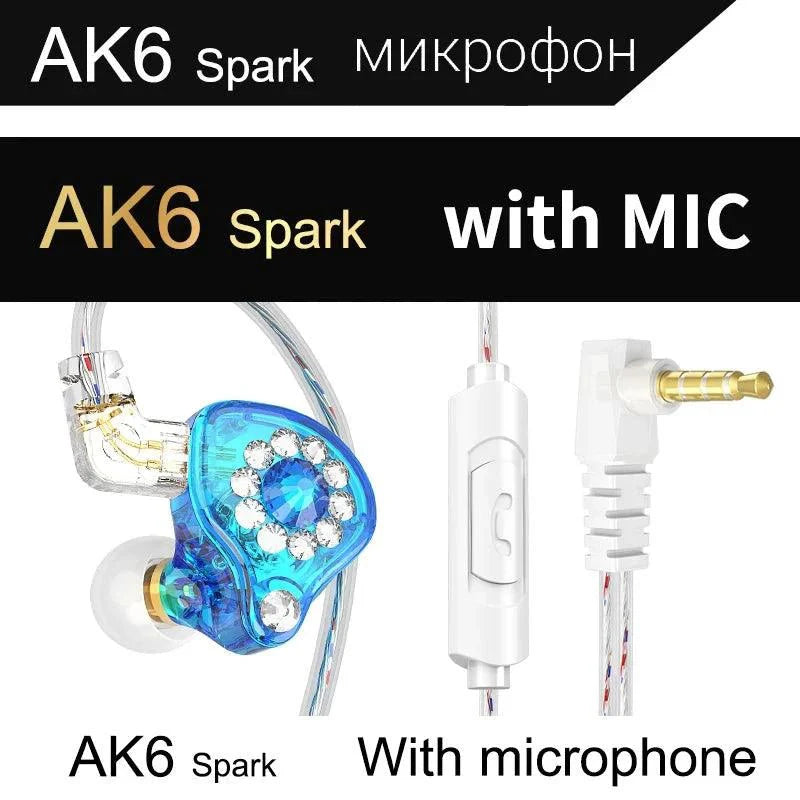 Auriculares con cable QKZ AK6 HiFi - Sonido premium con micrófono