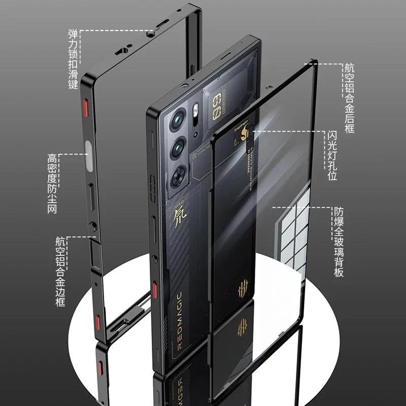 RedMagic Transparent Acrylic Case for 9S Pro - Sleek Metal Frame & Protection