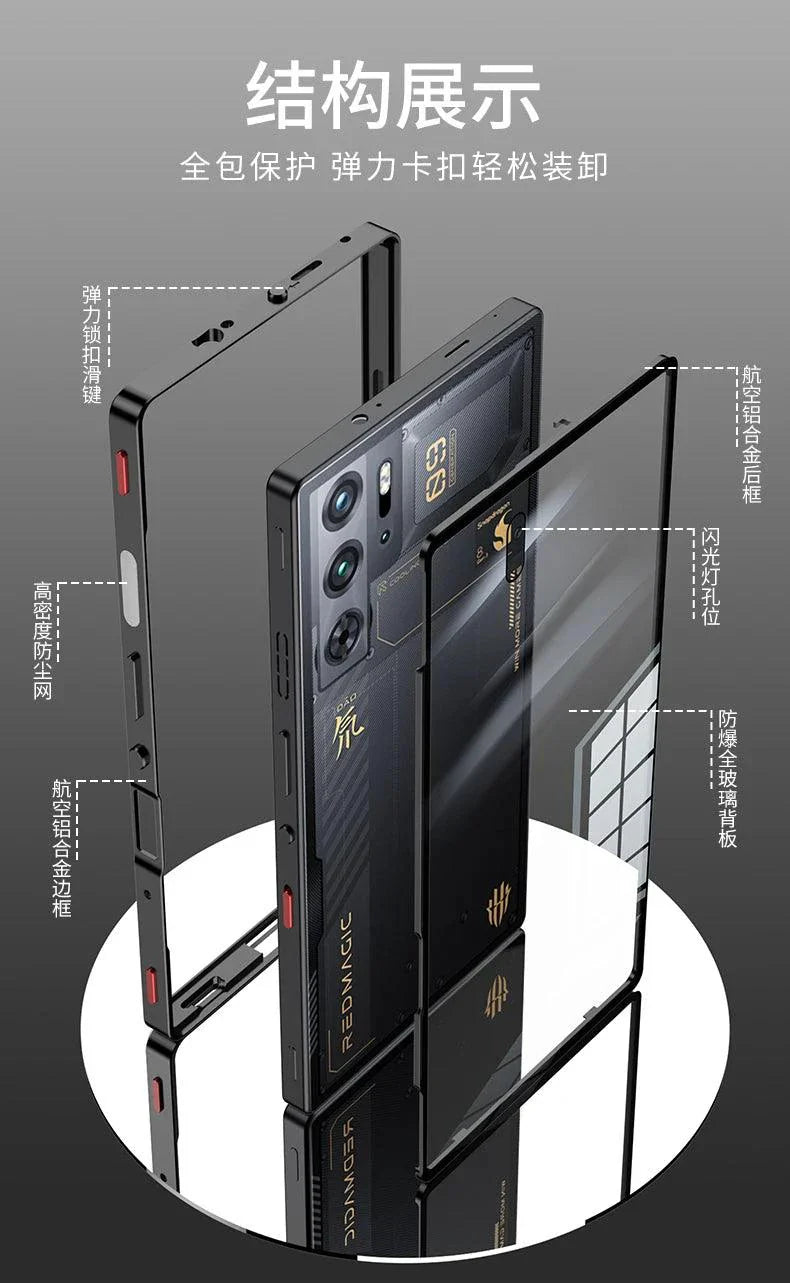RedMagic Transparent Acrylic Case for 9S Pro - Sleek Metal Frame & Protection