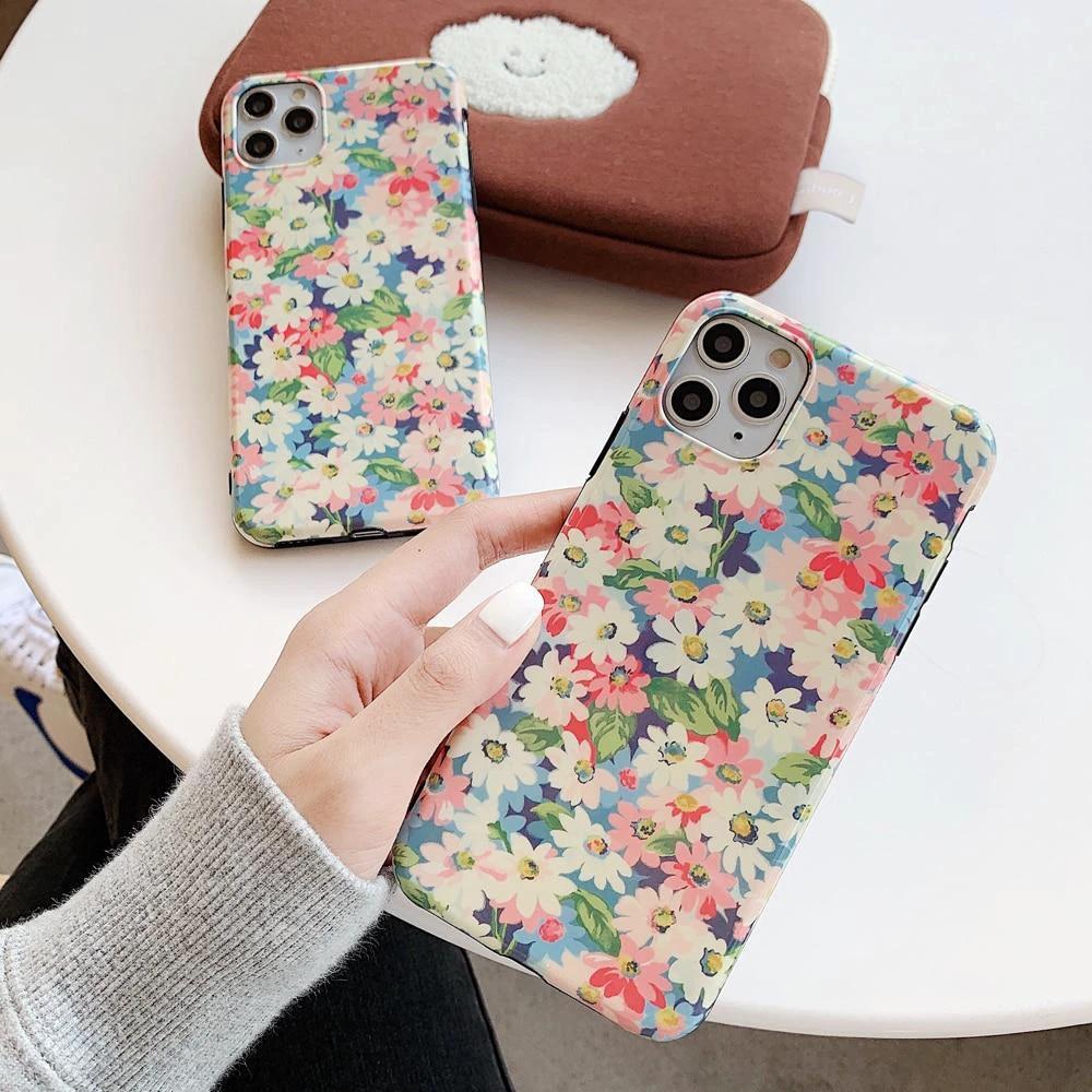 Coque de téléphone rétro Marguerite - Protection élégante pour votre smartphone