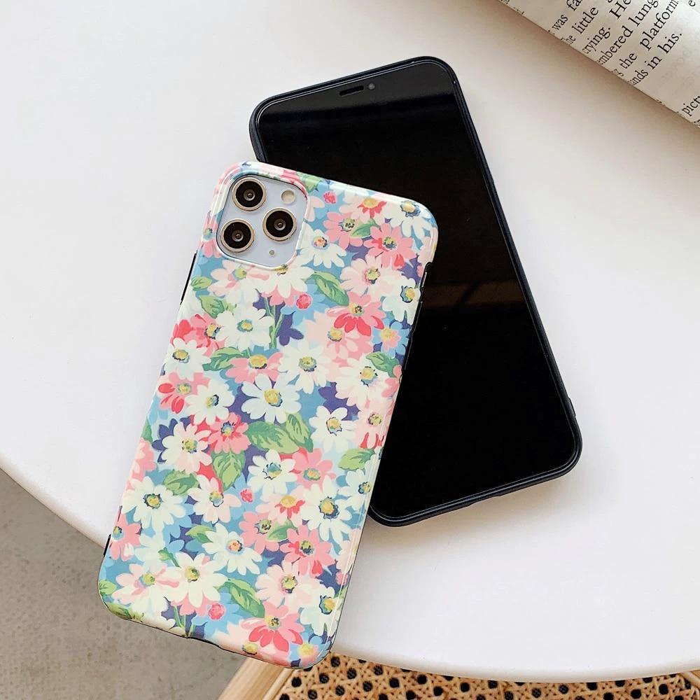 Coque de téléphone rétro Marguerite - Protection élégante pour votre smartphone