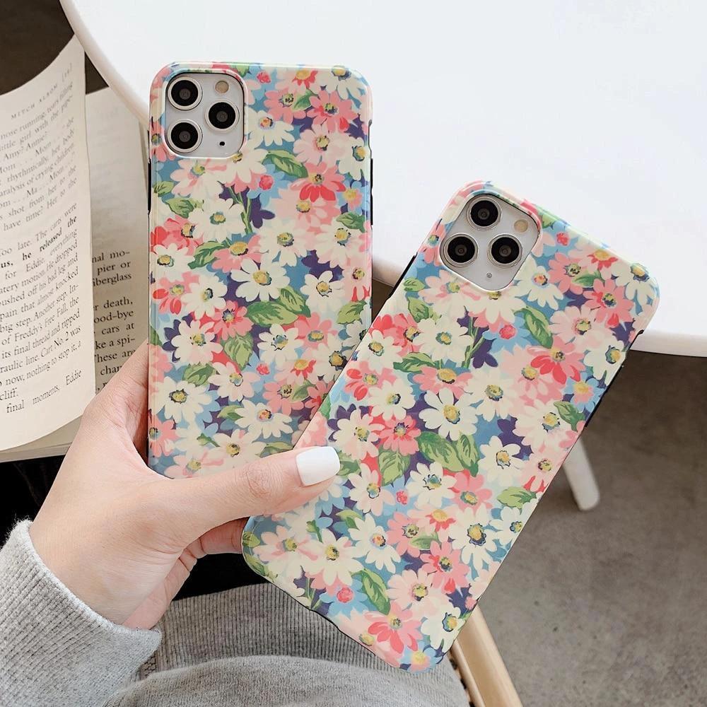 Coque de téléphone rétro Marguerite - Protection élégante pour votre smartphone