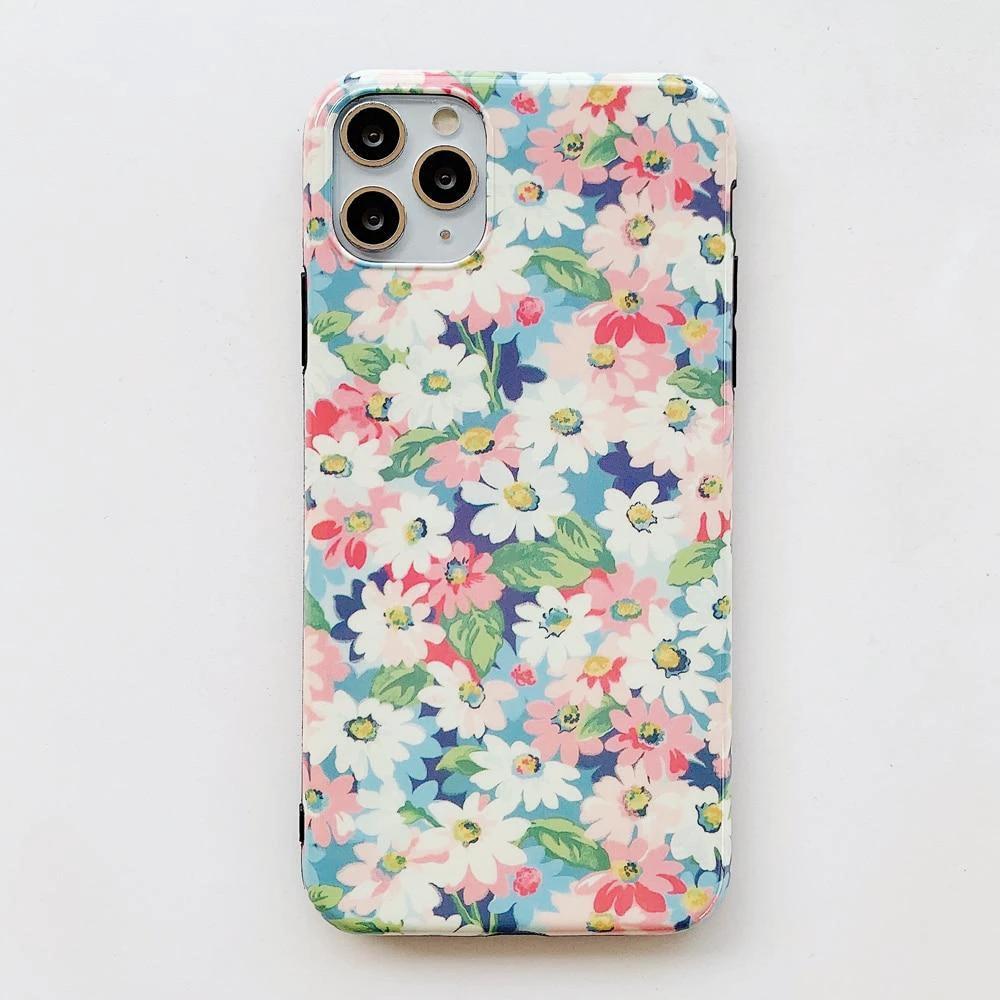 Coque de téléphone rétro Marguerite - Protection élégante pour votre smartphone