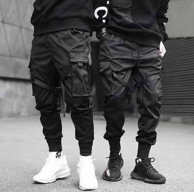 Pantalones Harem Ribbons para Hombre - Pantalones Cargo Casual