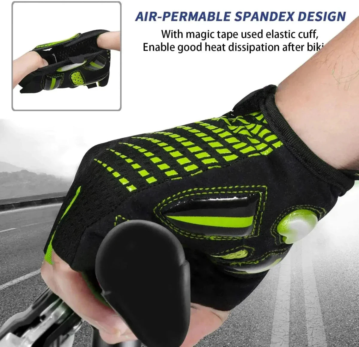 Guantes de Ciclismo de Dedos Cortos RideGuard
