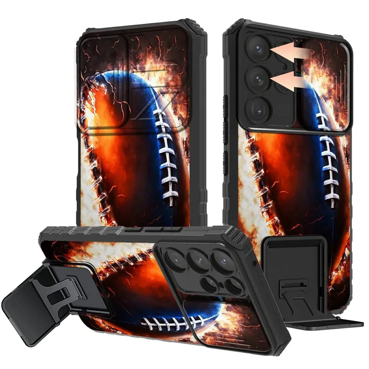 Coque Rossy Galaxy S23 Ultra - Antichoc à Double Couche avec Support