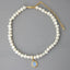 Round Medal Pearl Necklace with Irregular Pearls