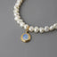 Round Medal Pearl Necklace with Irregular Pearls