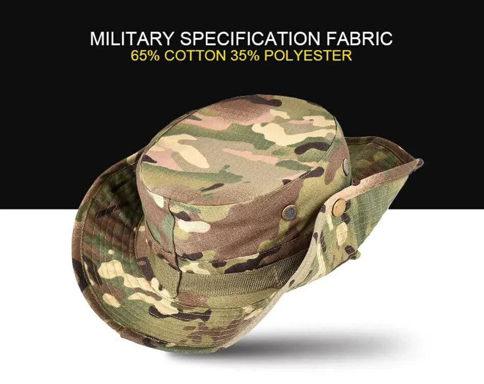Safari Camo Sun Hat: Mesh Boonie for Outdoor Adventures