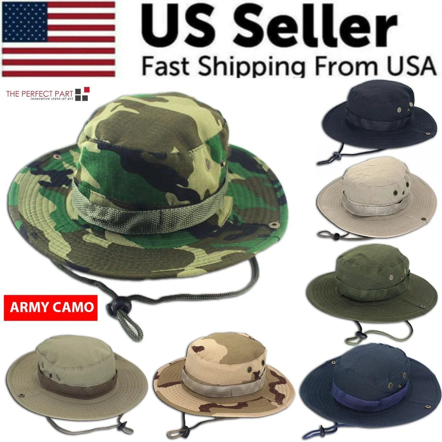 Safari Camo Sun Hat: Mesh Boonie for Outdoor Adventures