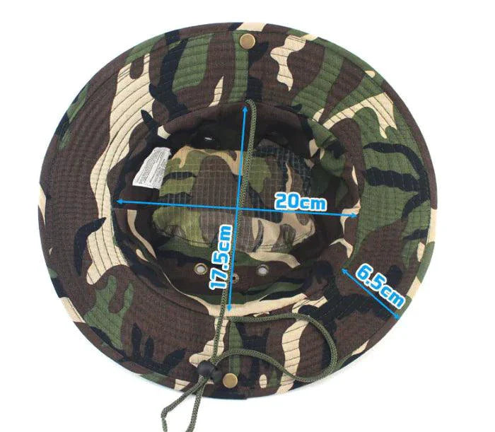 Safari Camo Sun Hat: Mesh Boonie for Outdoor Adventures