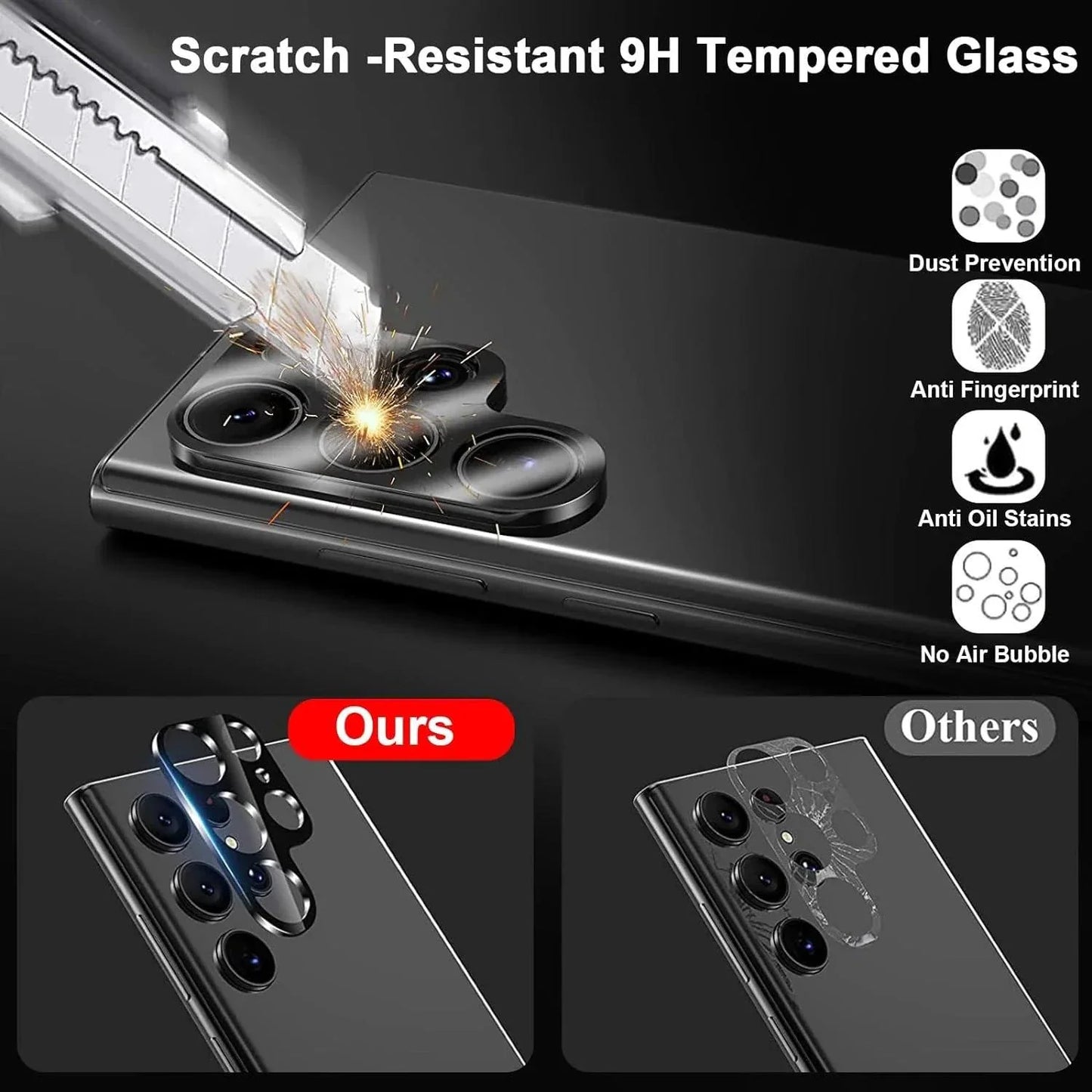 Protecteur d'écran en verre trempé premium pour Samsung S23 et S22 Ultra