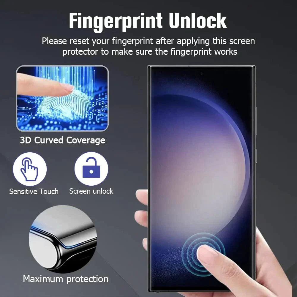 Protecteur d'écran en verre trempé premium pour Samsung S23 et S22 Ultra
