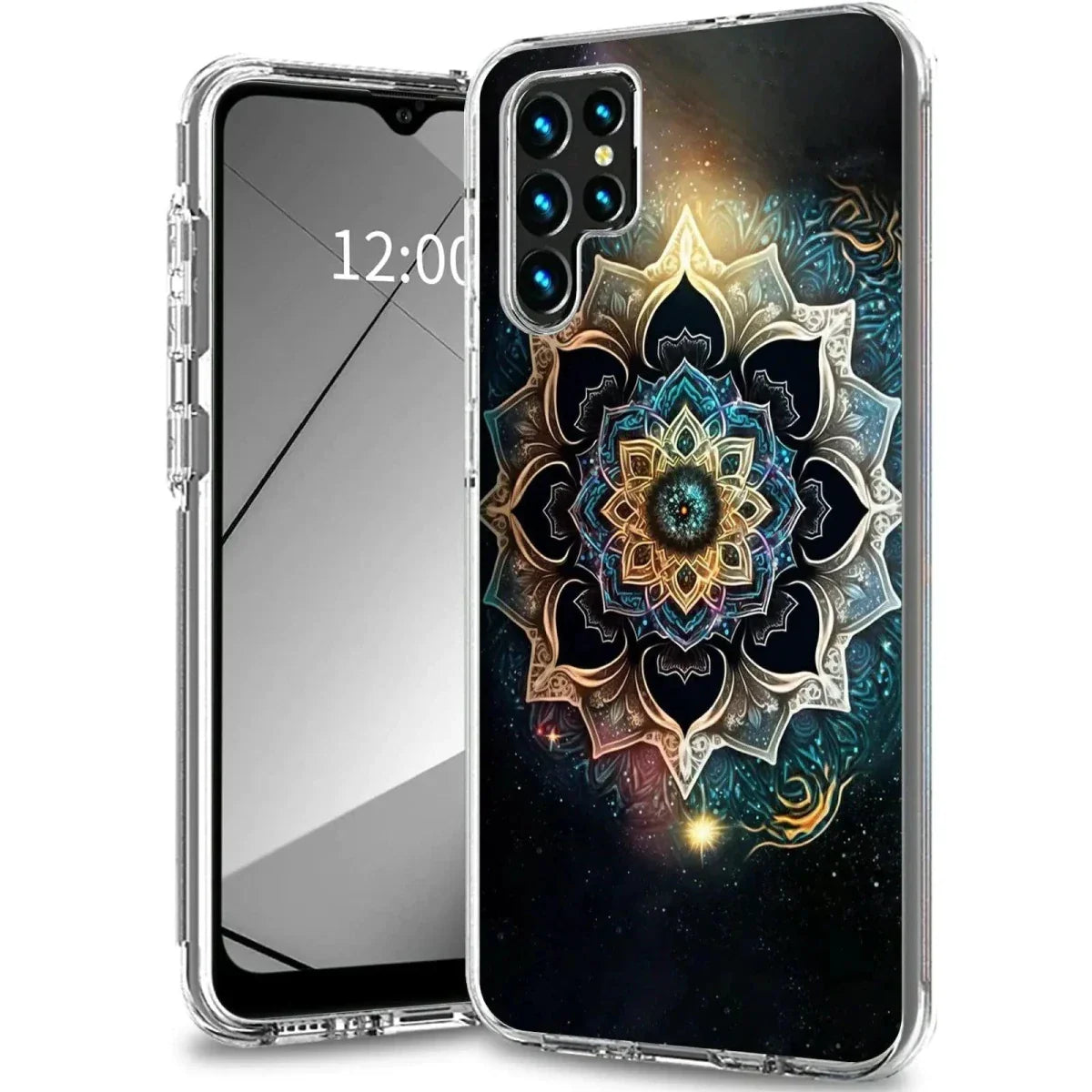 Coque hybride transparente Mandragora pour Samsung S23 Ultra