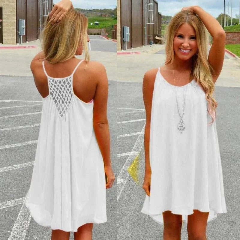 Vestido de Chiffon Soñado junto al Mar - Elegancia Sin Esfuerzo para Días Soleados