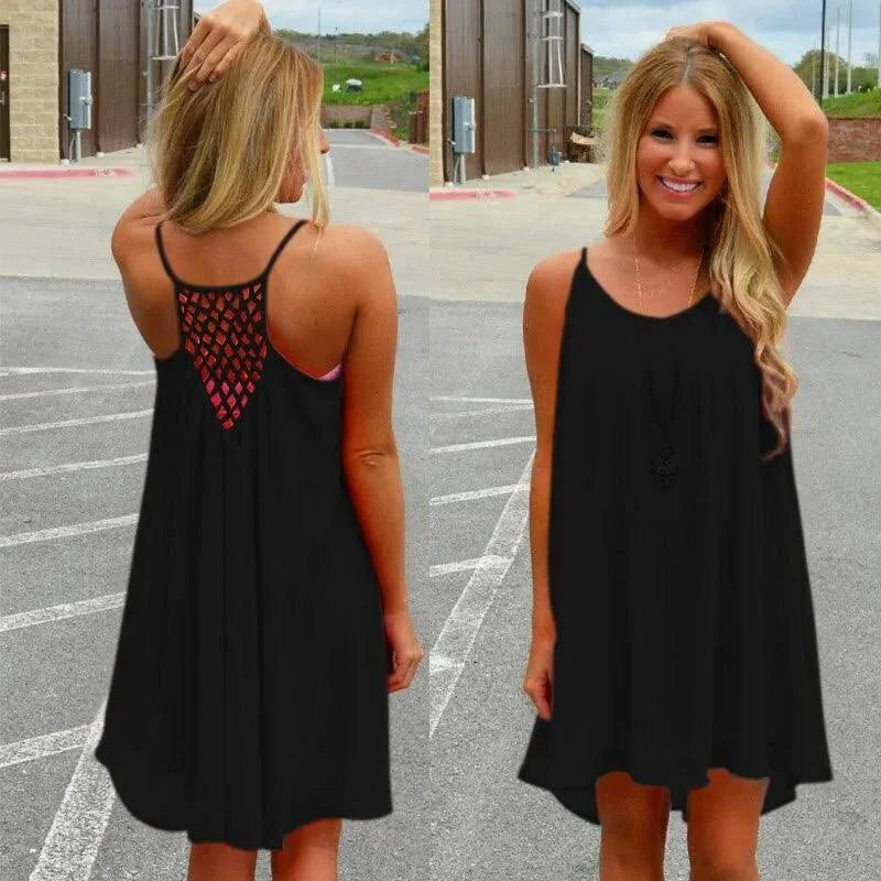 Vestido de Chiffon Soñado junto al Mar - Elegancia Sin Esfuerzo para Días Soleados
