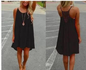 Vestido de Chiffon Soñado junto al Mar - Elegancia Sin Esfuerzo para Días Soleados