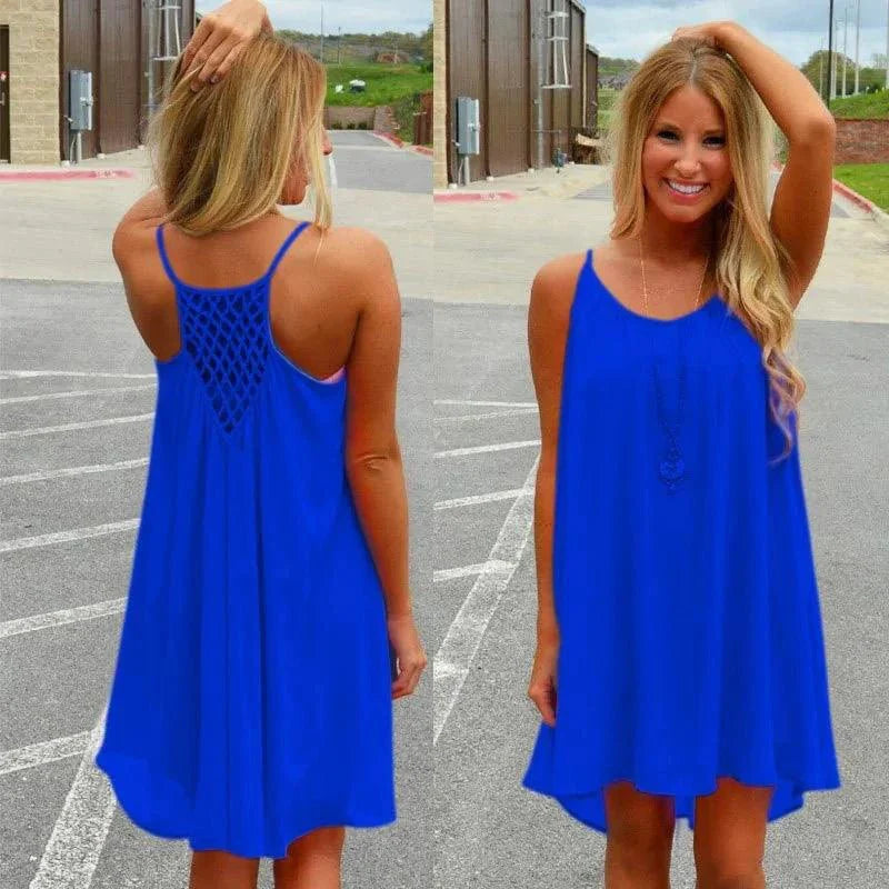 Vestido de Chiffon Soñado junto al Mar - Elegancia Sin Esfuerzo para Días Soleados