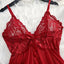 Elegant Lace Nightdress & Panty Set - Red Sleepwear for Women