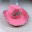 Chapeau de cowboy western pailleté avec garniture en plumes