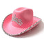 Chapeau de cowboy western pailleté avec garniture en plumes