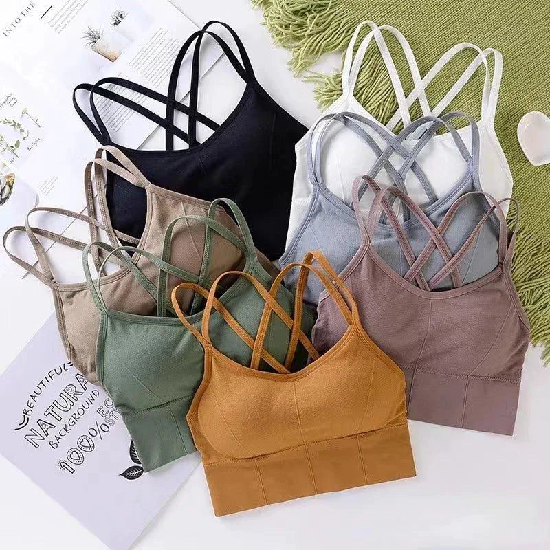 Sostenedor Deportivo Elegante con Tirantes Cruzados para Mujeres Activas