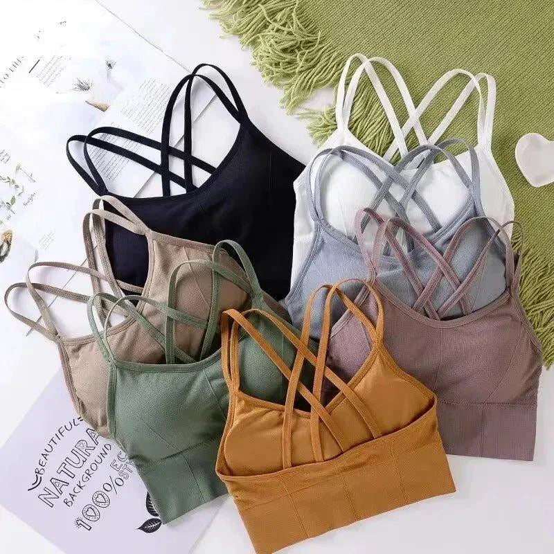 Sostenedor Deportivo Elegante con Tirantes Cruzados para Mujeres Activas