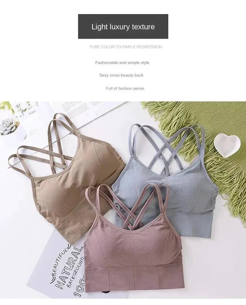 Sostenedor Deportivo Elegante con Tirantes Cruzados para Mujeres Activas