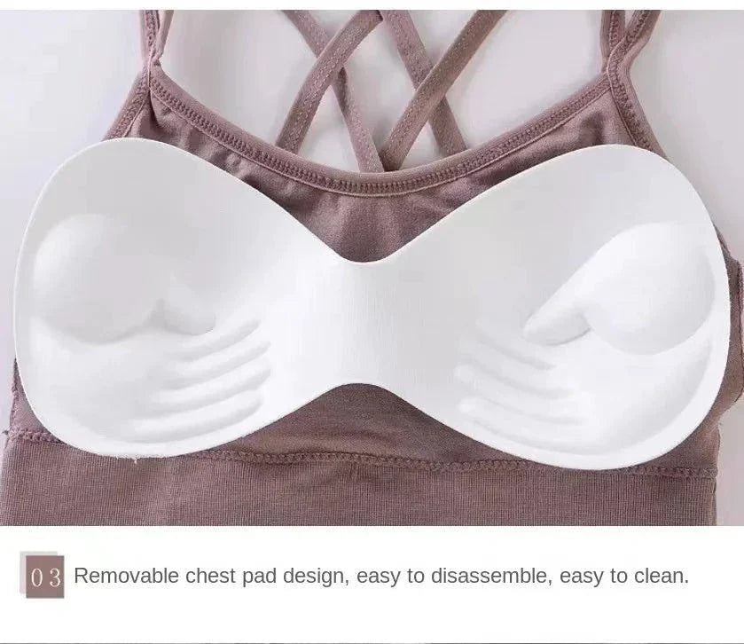 Sostenedor Deportivo Elegante con Tirantes Cruzados para Mujeres Activas