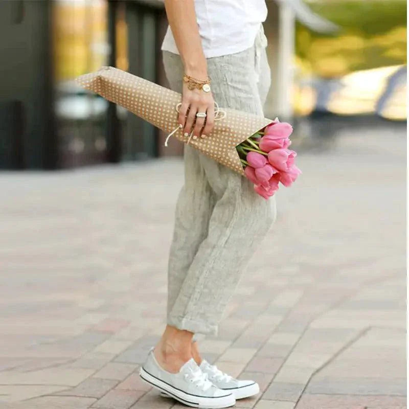 Pantalons à cordon d'été élégants