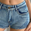 Shorts en denim taille haute pour femmes été 2025 avec détail de bouton