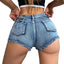 Shorts en denim taille haute pour femmes été 2025 avec détail de bouton