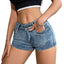 Shorts en denim taille haute pour femmes été 2025 avec détail de bouton