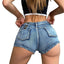 Shorts en denim taille haute pour femmes été 2025 avec détail de bouton