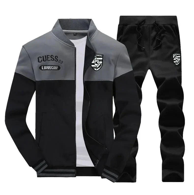 Men's Casual Two-Piece Sweater and Pants Set