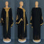 Elegant Two-Piece Gold Embroidered Kaftan Abaya Set