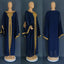 Elegant Two-Piece Gold Embroidered Kaftan Abaya Set