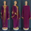 Elegant Two-Piece Gold Embroidered Kaftan Abaya Set