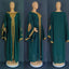 Elegant Two-Piece Gold Embroidered Kaftan Abaya Set