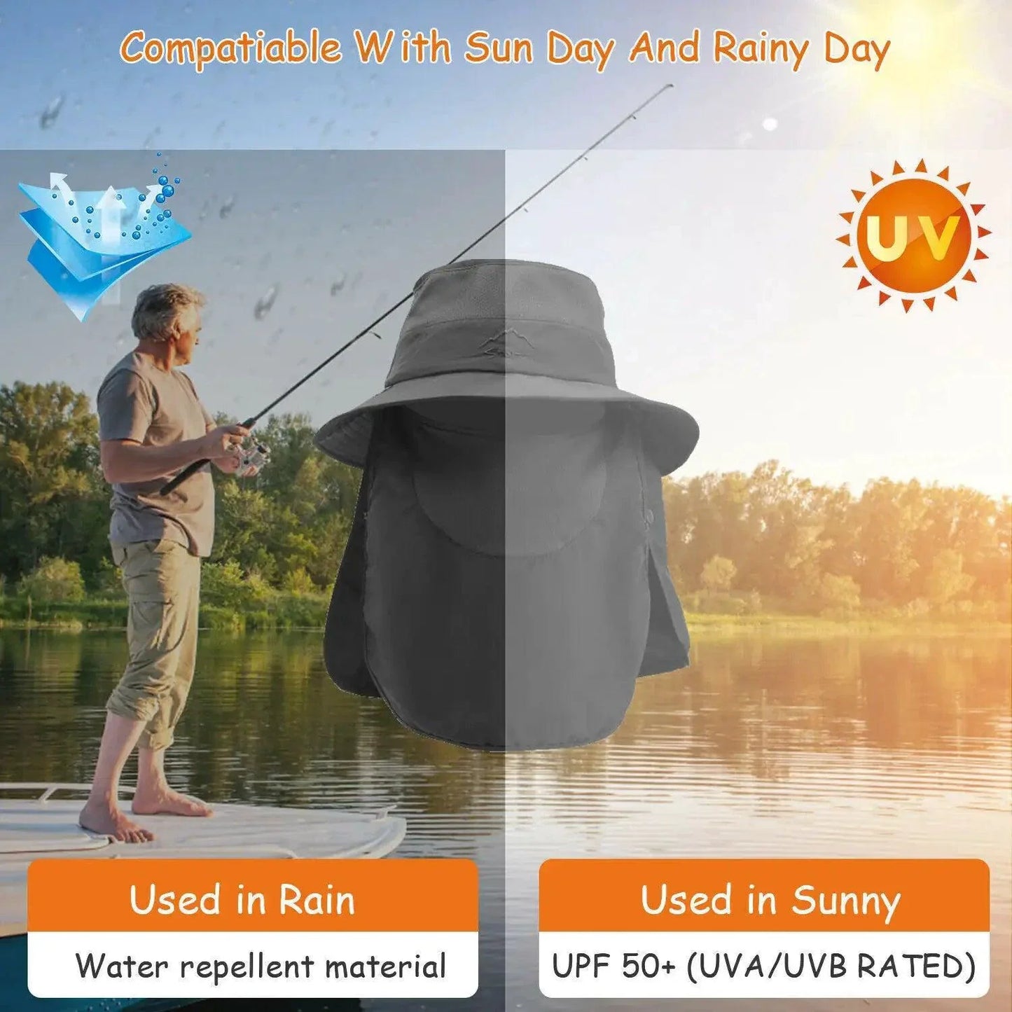 Sombrero de ala ancha UV Defense para aventuras al aire libre