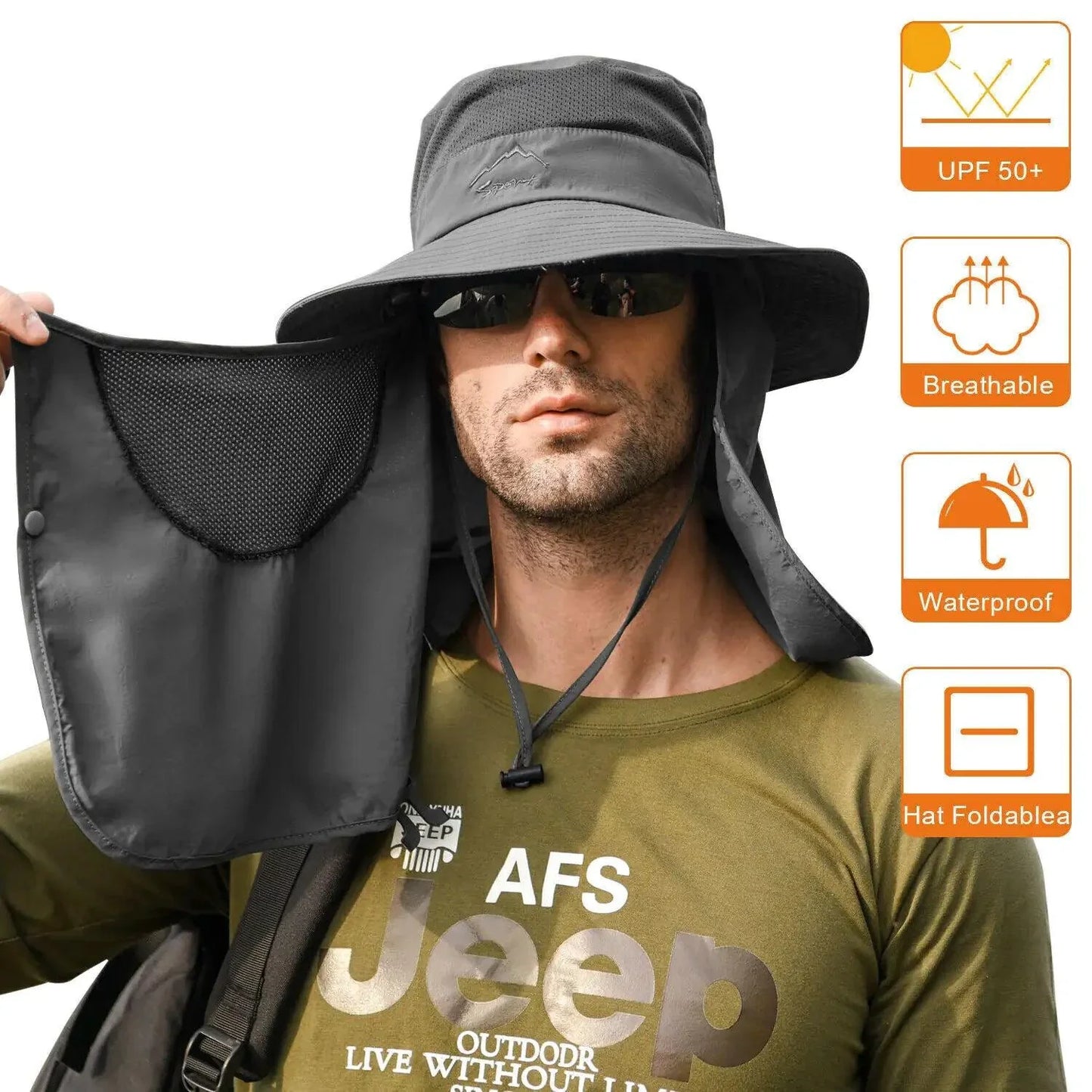 Sombrero de ala ancha UV Defense para aventuras al aire libre