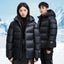 Veste d'hiver noire et dorée en duvet pour couples