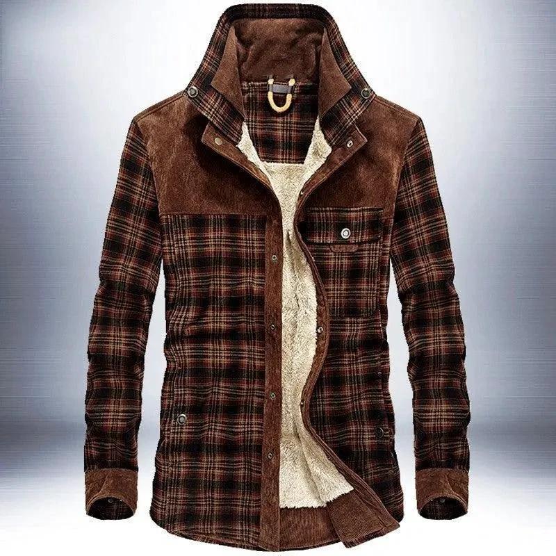 Chaqueta de Forro Polar Grueso para Hombre - Ropa Exterior Elegante y Cálida