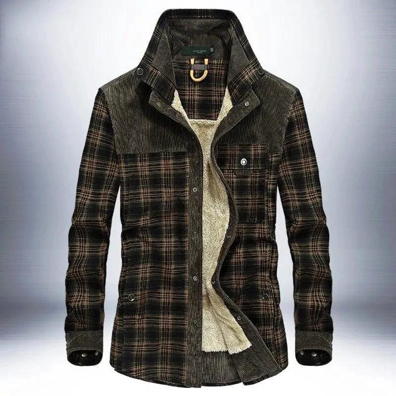 Chaqueta de Forro Polar Grueso para Hombre - Ropa Exterior Elegante y Cálida