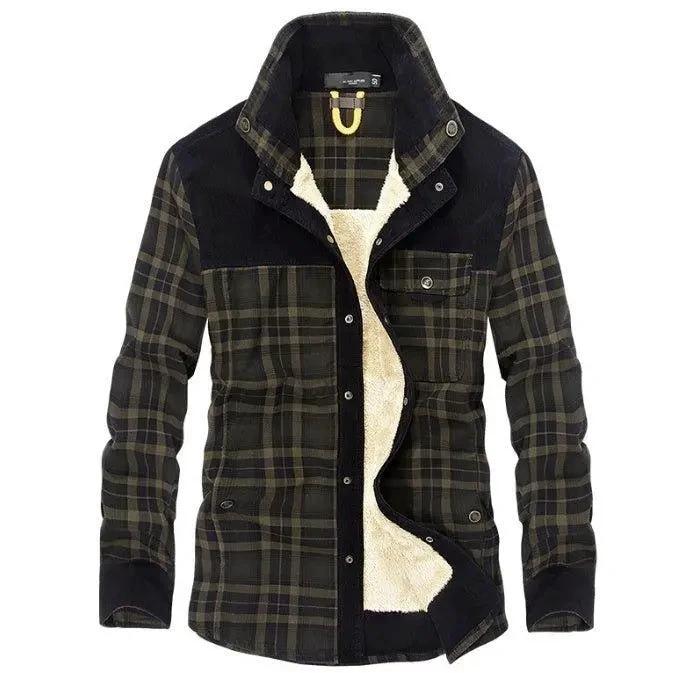 Chaqueta de Forro Polar Grueso para Hombre - Ropa Exterior Elegante y Cálida